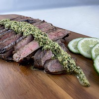 Sous Vide Flank Steak with Chimichurri